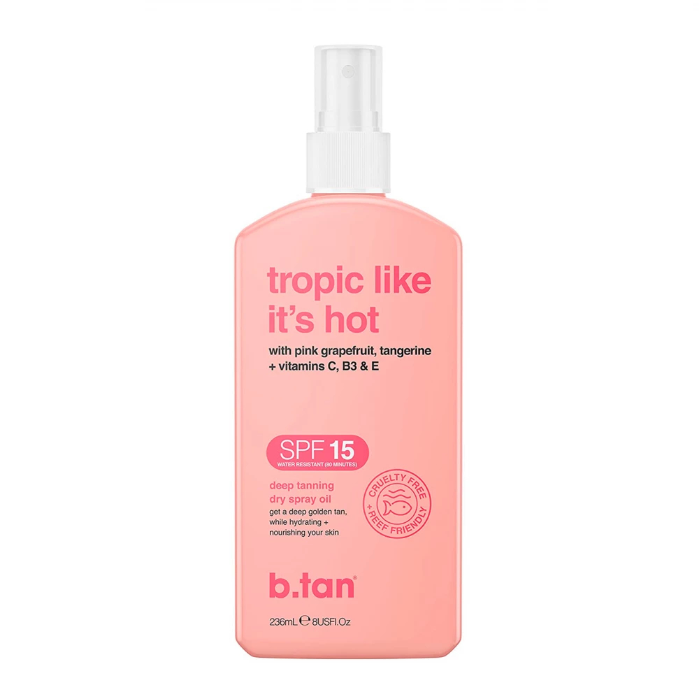 Масло-спрей B. Tan Tropic like it’s hot SPF 15, сухое, тропическое, 236 мл arriviste спрей для тела с шиммером tropic narcotic 210