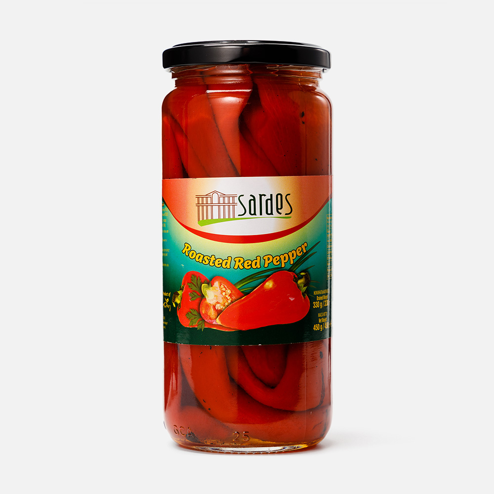 Перец Sardes красный, жареный, 450 мл