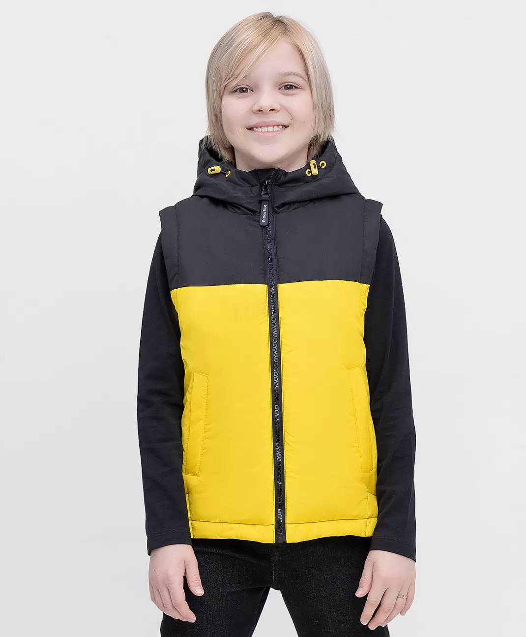 

Жилет детский Button Blue 122BBBJC470, черный, 140, 122BBBJC470