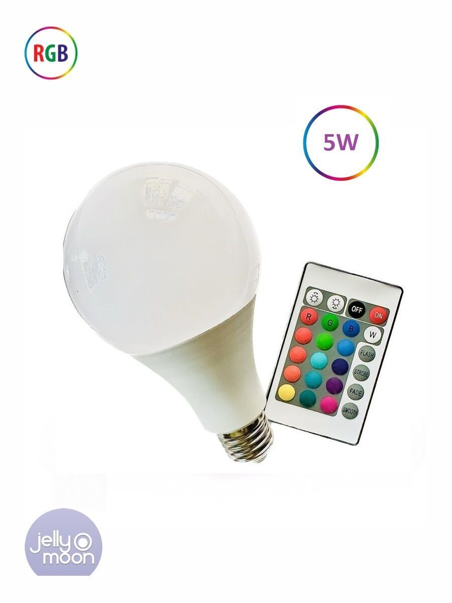 

Умная лампочка Jellymoon 5W RGB E27, Умная лампочка 5W RGB E27