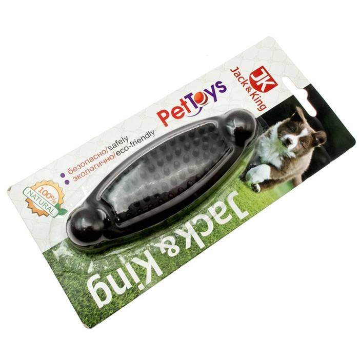 Игрушка для собак Jack&King Косточка черная 12 см