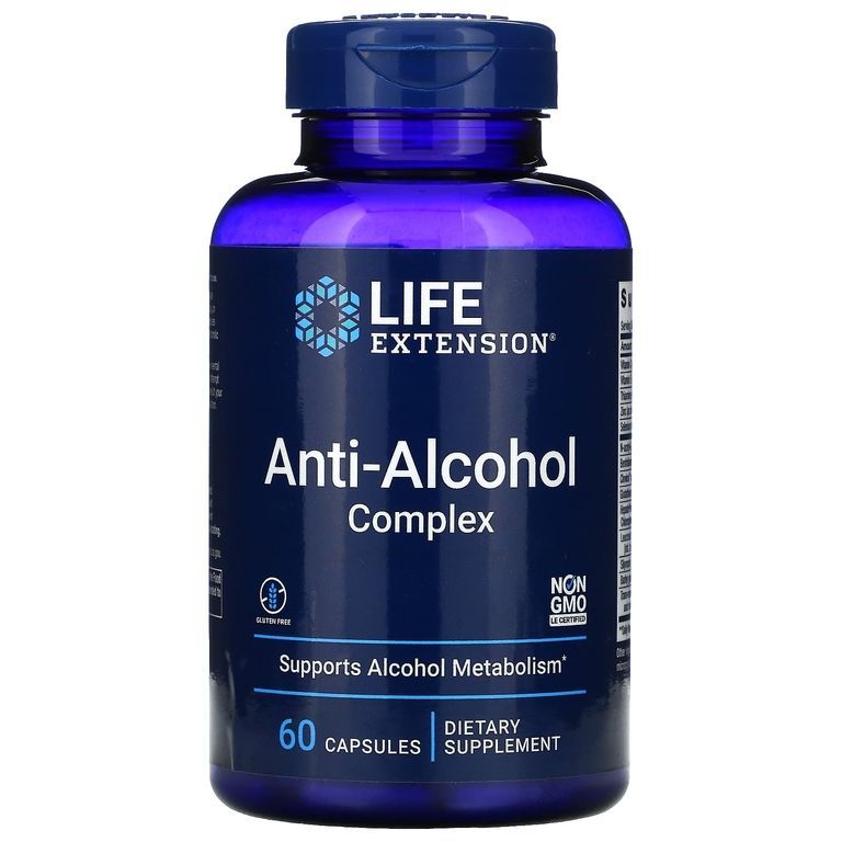 Витаминный комплекс Life extension Anti-Alcohol Complex, 60 капсул