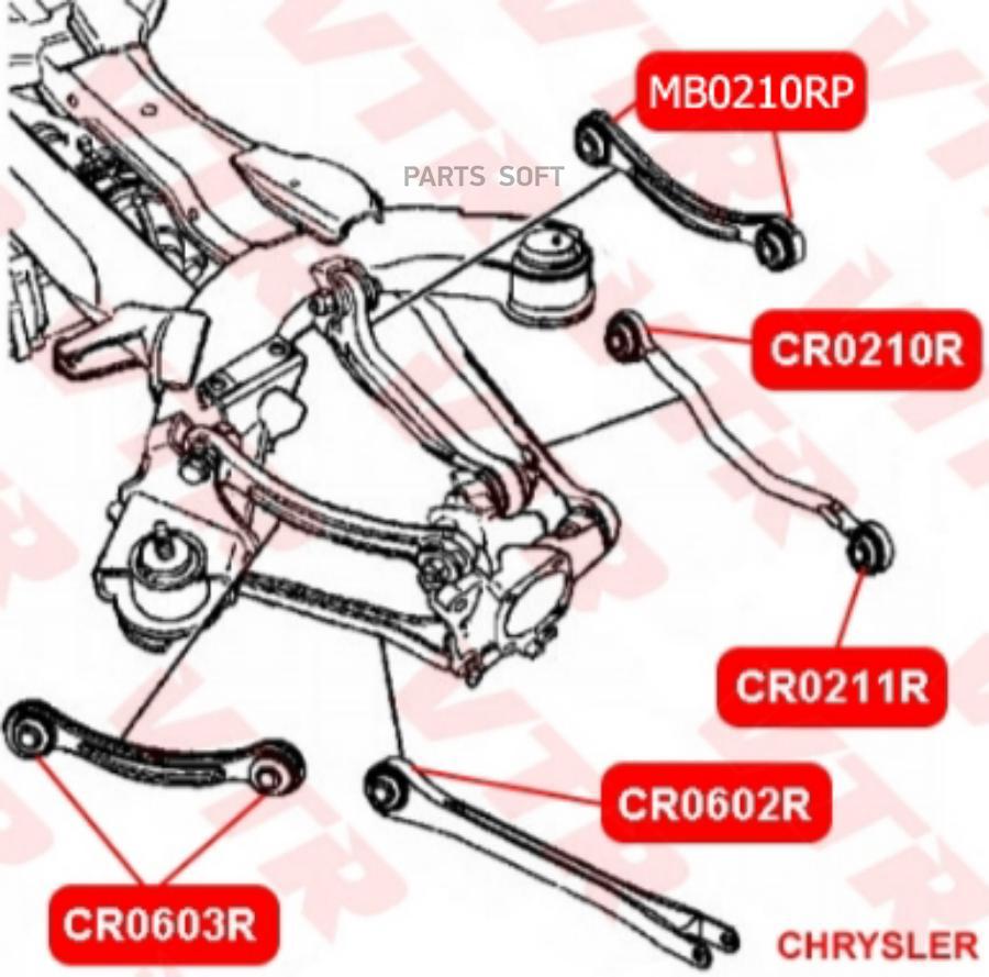 

Полиуретановый Сайлентблок Рычага Задней Подвески VTR MB0210RP