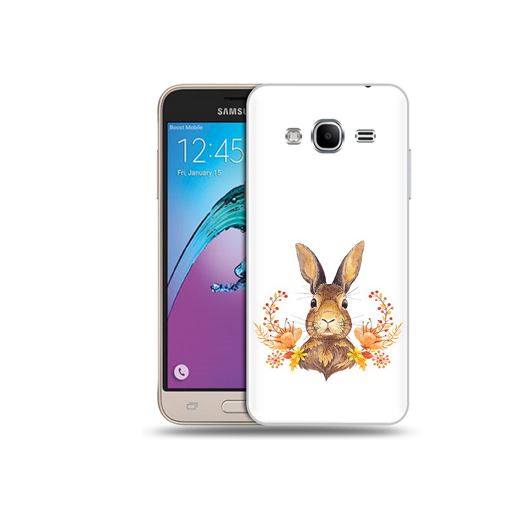 

Чехол MyPads Tocco для Samsung Galaxy J3 (2016) зайка в цветах (PT29089.580.349), Прозрачный, Tocco
