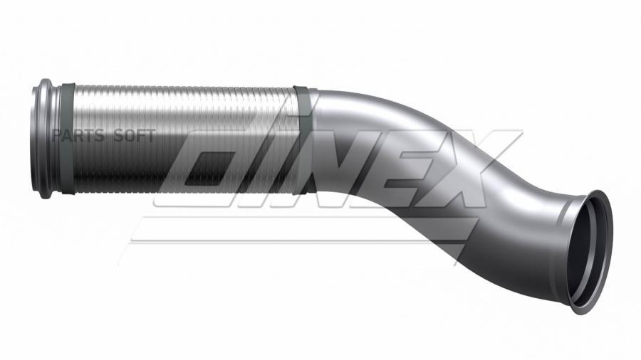 

DIN8AA012_труба глушителяцинк E-line D127 L750 с гофрой перед бочкойVolvo FHFMMagnum