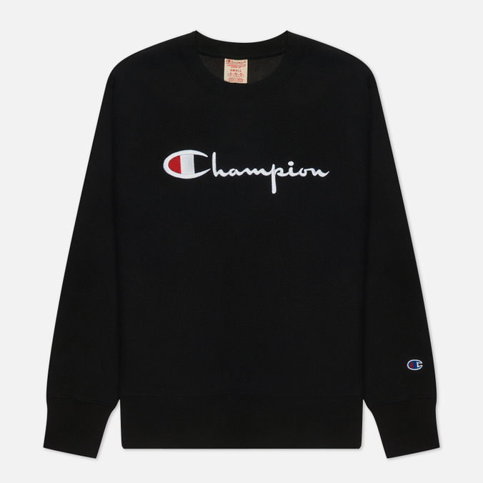 

Свитшот женский Champion Reverse Weave 114612-KK001 черный S, 114612-KK001