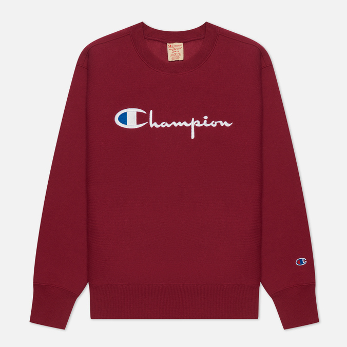 

Свитшот женский Champion Reverse Weave 114612-RS510 бордовый S, 114612-RS510