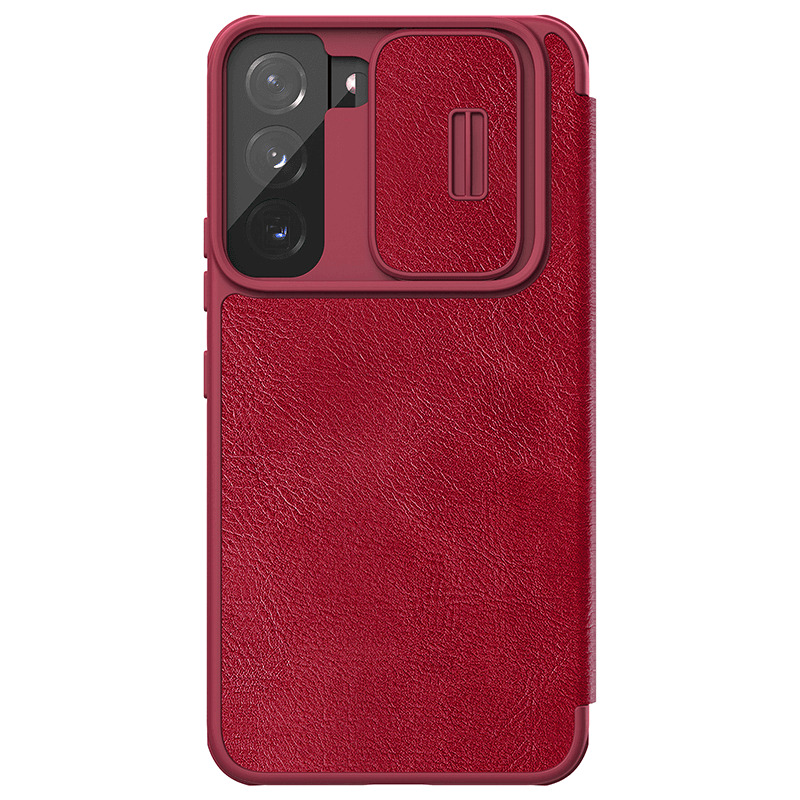 Кожаный чехол-книжка Nillkin Leather Qin Pro для Samsung Galaxy S22 Plus (красный)