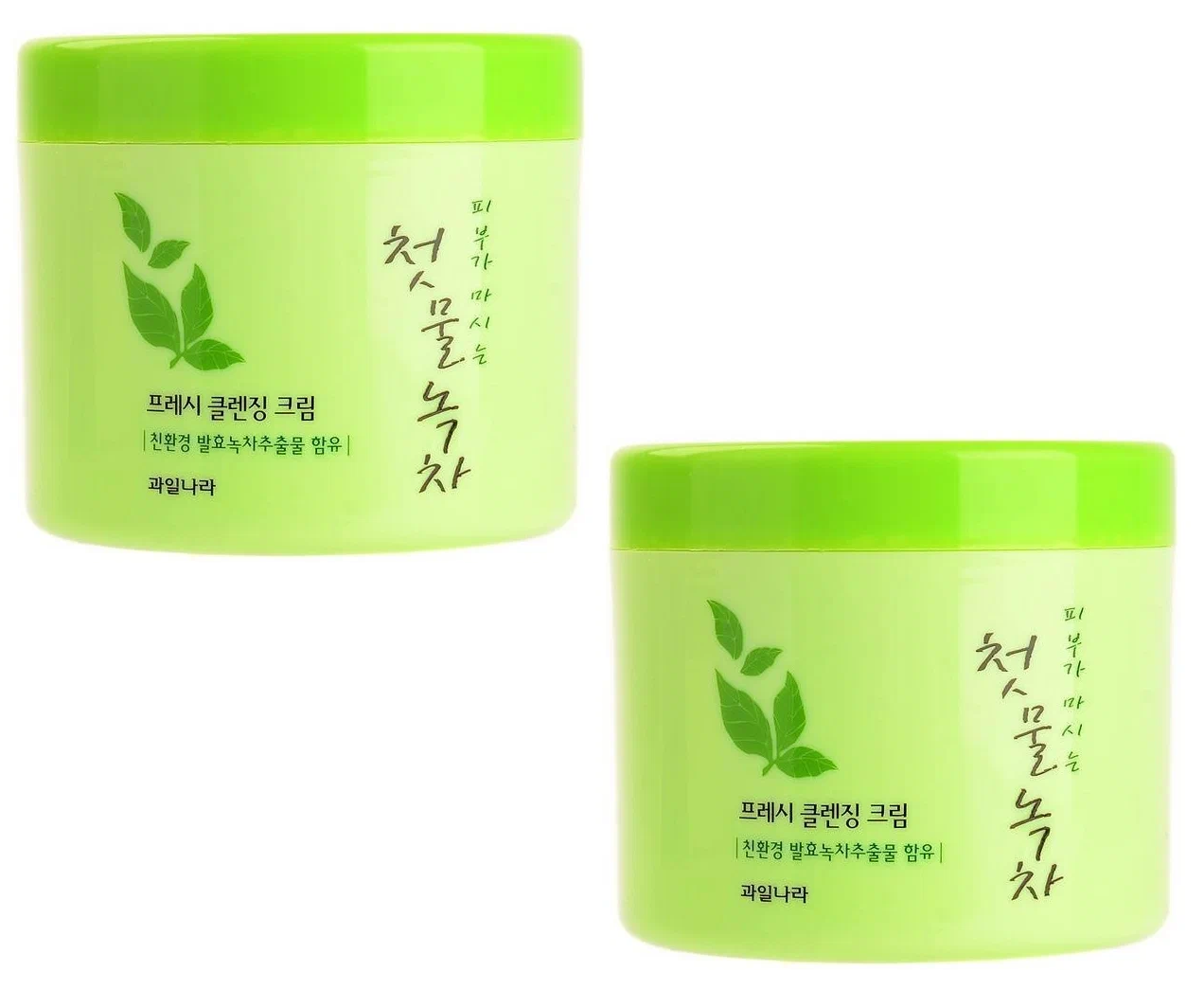 Крем WELCOS Green Tea Fresh Cleansing Cream 300 г 2 шт