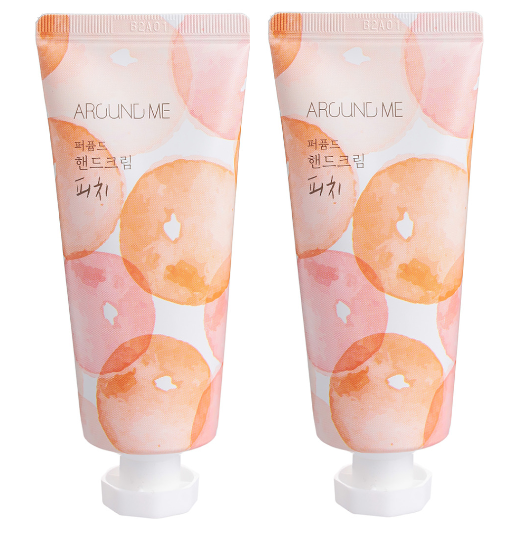 Крем для рук Welcos с персиком Perfumed Hand Cream Peach 60 г 2 шт