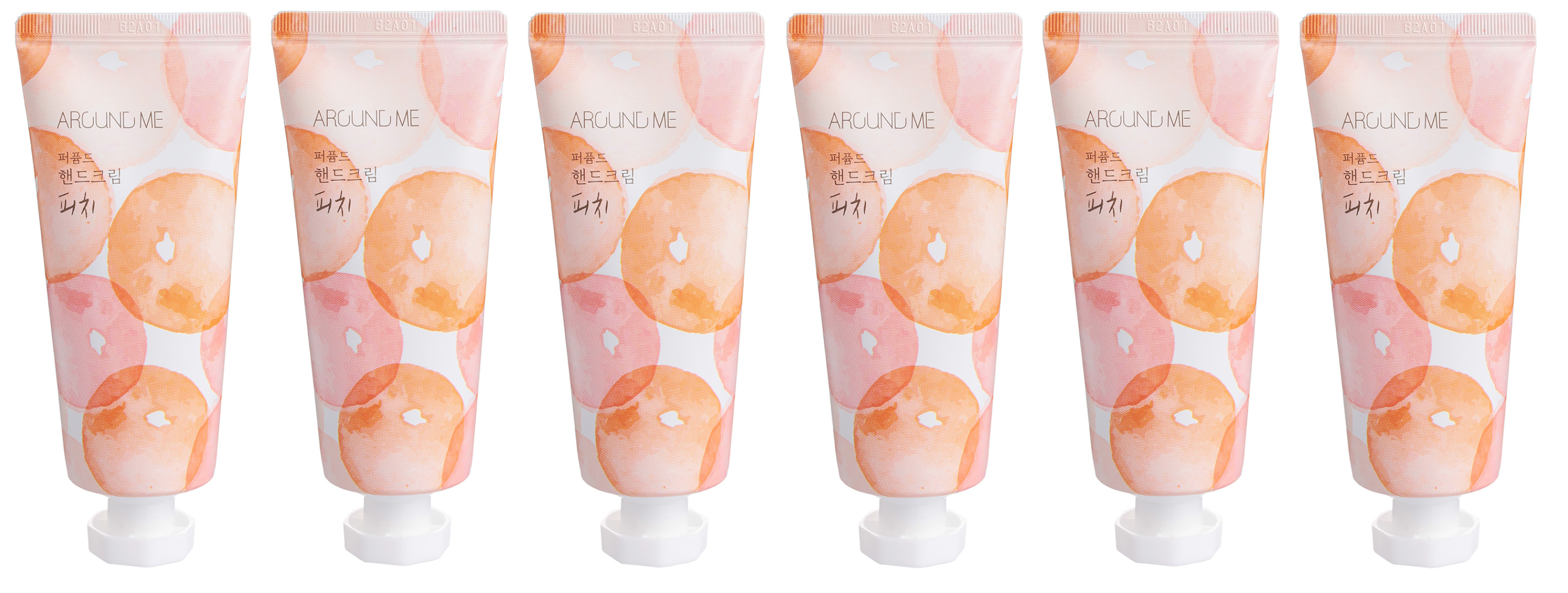 Крем для рук Welcos с персиком Perfumed Hand Cream Peach 60 г 6 шт