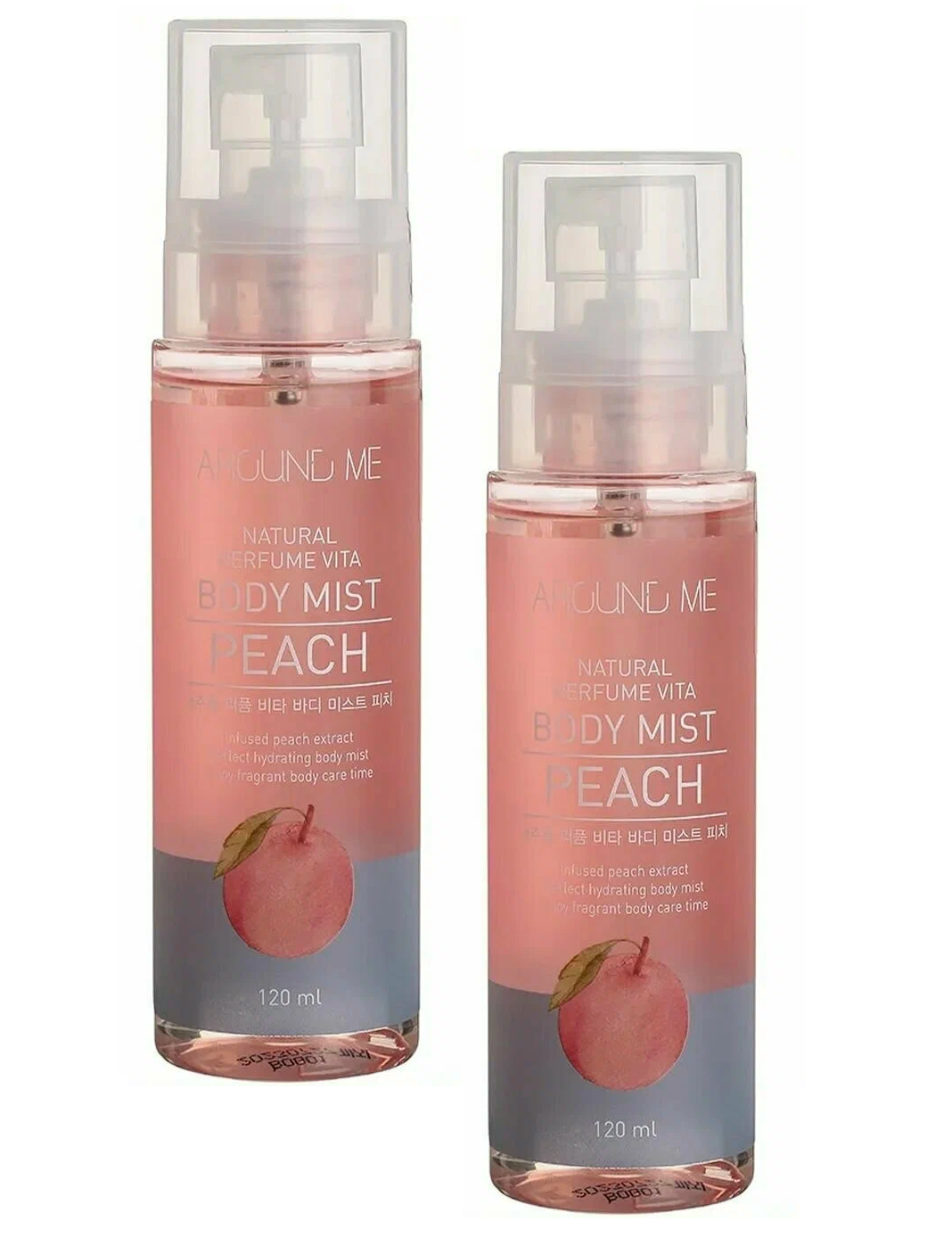 

Спрей для тела WELCOS с экстрактом персика Vita Body Mist Peach 120 мл 2 шт, Around me Natural Perfume