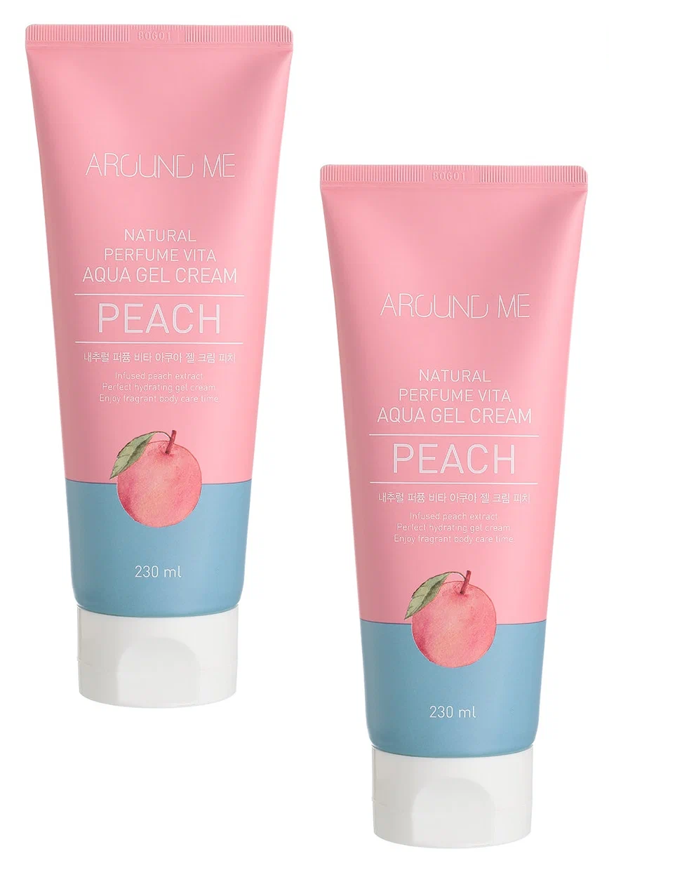 Крем-гель для тела WELCOS с экстрактом персика Vita Aqua Gel Cream Peach 230 мл 2 шт