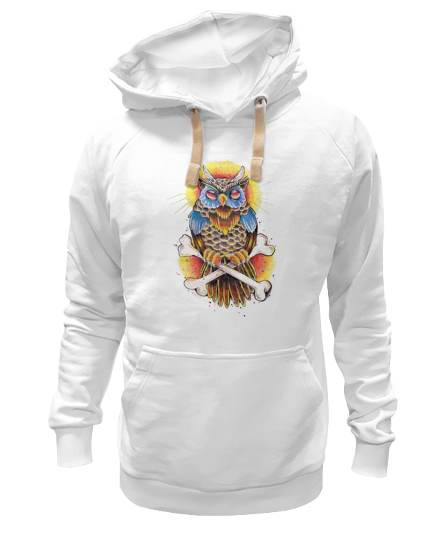

Худи унисекс Printio Mysterious owl белое XS, Белый, Mysterious owl