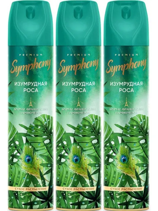 

Освежитель воздуха Symphony Premium Изумрудная роса, 300 мл х 3 шт.