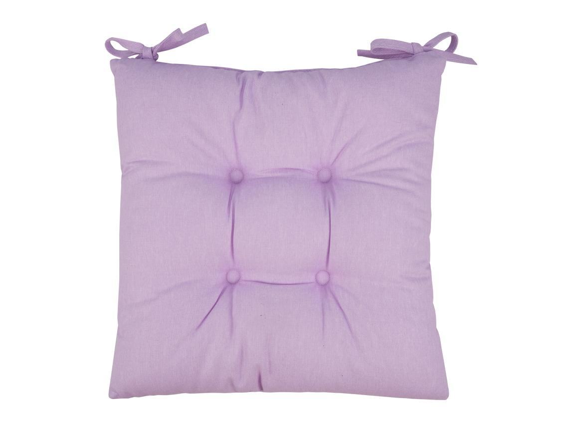 фото Подушка на стул "guten morgen" violet, без рисунка, фиолетовый