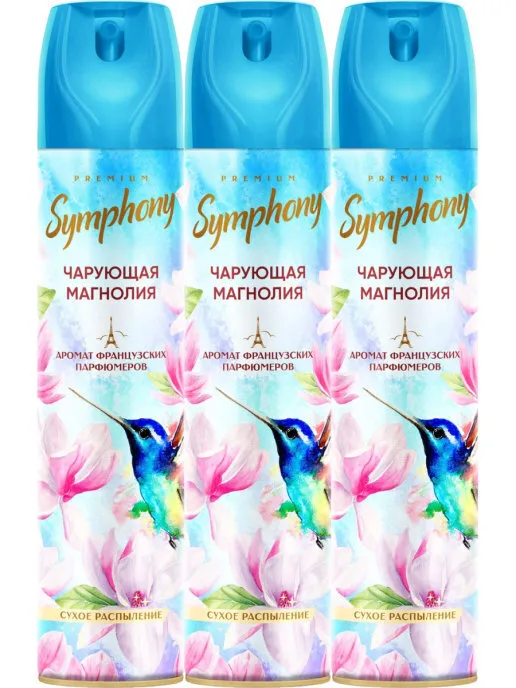 

Освежитель воздуха Symphony Premium Чарующая магнолия, 300 мл х 3 шт.