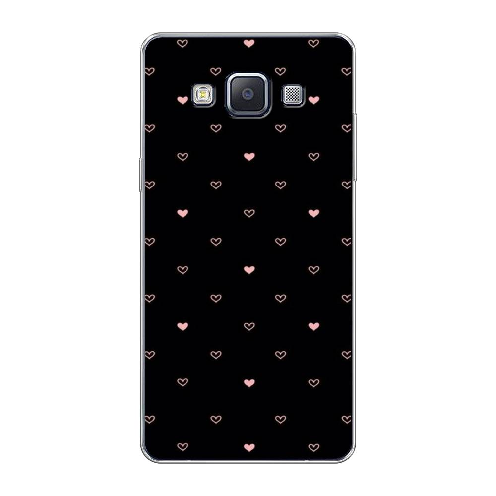 

Чехол Awog на Samsung Galaxy A5 / Самсунг A5 "Черный фон и сердечки", Розовый;серый;черный, 20450-3
