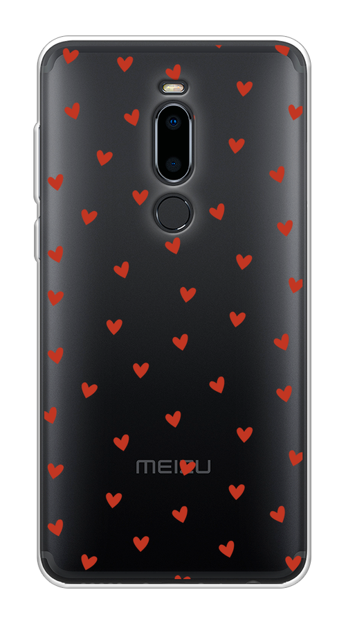 

Чехол на Meizu M8 "Red hearts", Красный;прозрачный, 73150-1