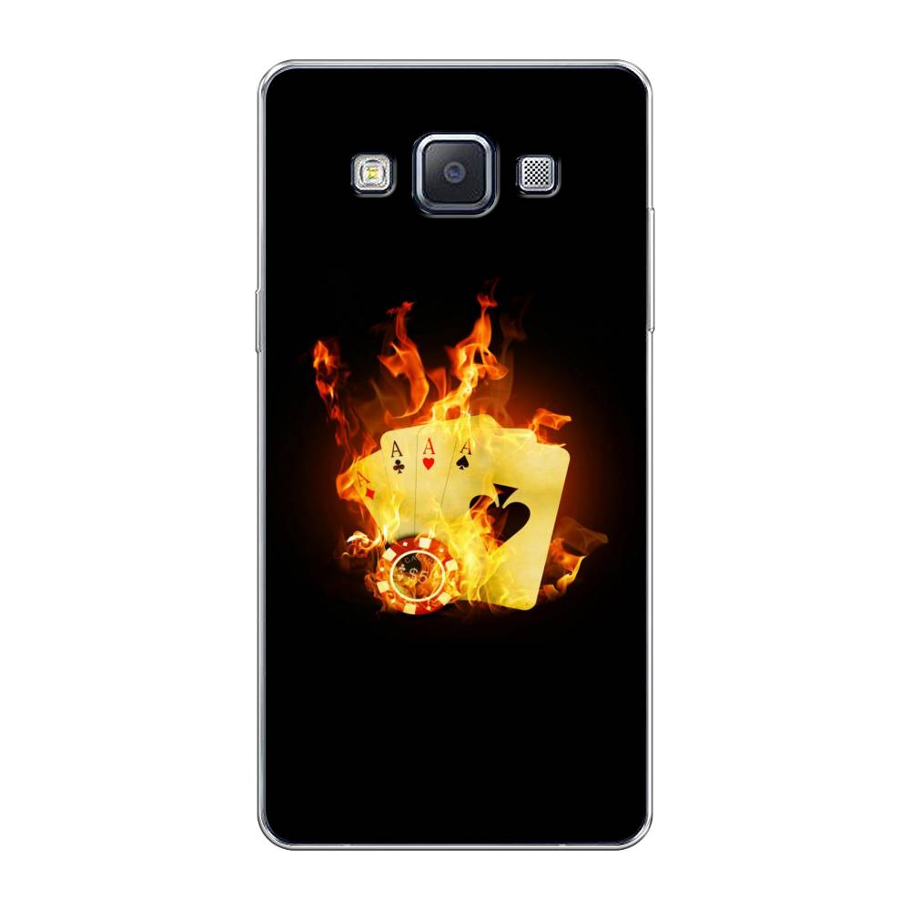 

Чехол Awog на Samsung Galaxy A5 / Самсунг A5 "Горящие карты", Черный;оранжевый, 20450-9