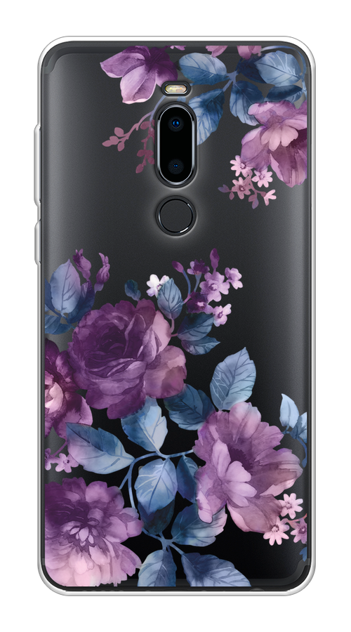 

Чехол на Meizu M8 "Purple Blossoms", Синий;фиолетовый, 73150-1