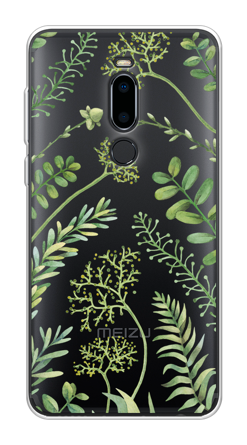 

Чехол на Meizu M8 "Green Leaves", Зеленый;прозрачный, 73150-1