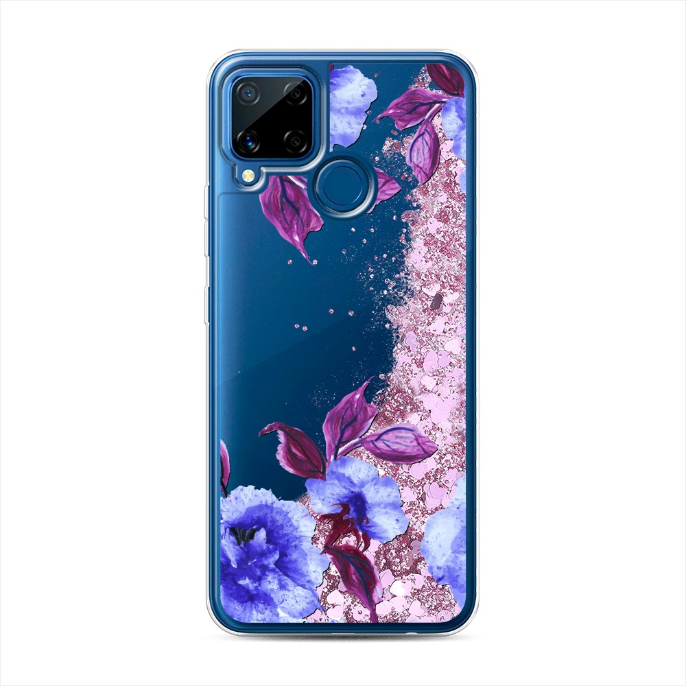 

Жидкий чехол с блестками "Цветочная фантазия 5" на Realme C15, 255094-1