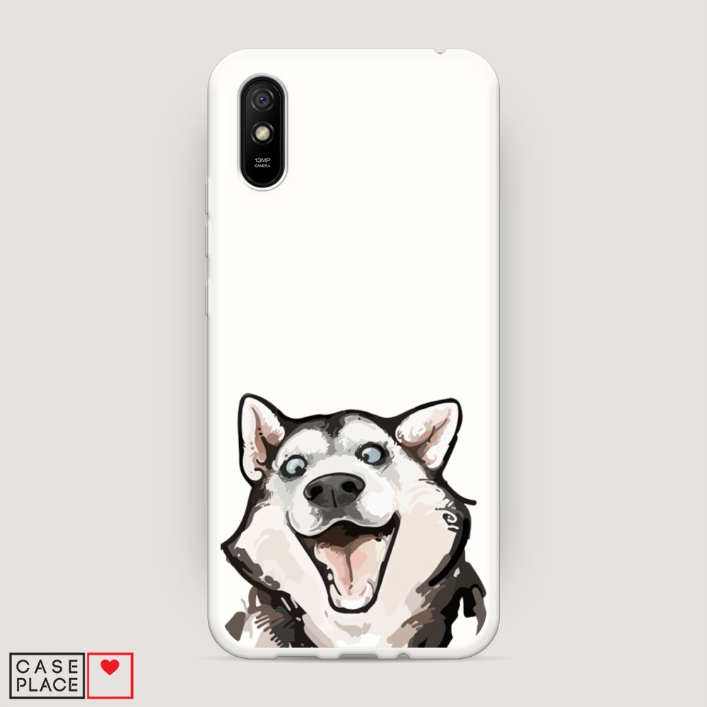 

Матовый силиконовый чехол "Радостный хаски" на Xiaomi Redmi 9A, 38957-1