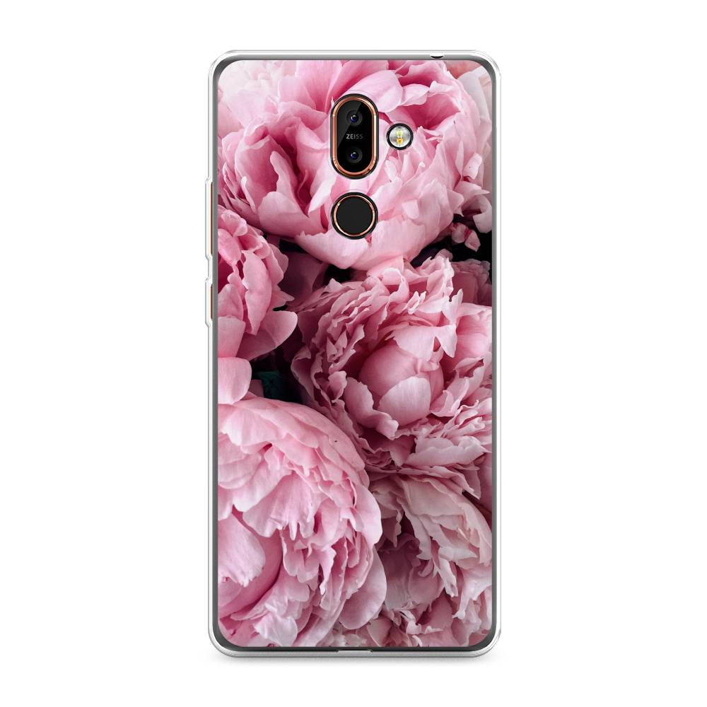 

Чехол Awog на Nokia 7 plus / Нокиа 7 plus "Нежные пионы", Розовый;черный;белый, 121050-8
