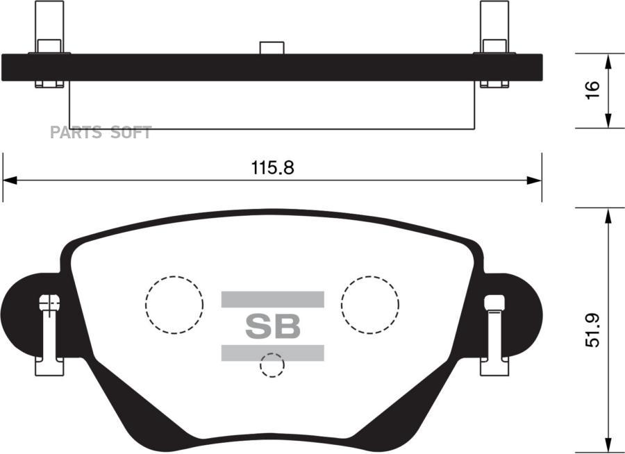 

Тормозные колодки Sangsin brake задние SP2031, SP2031
