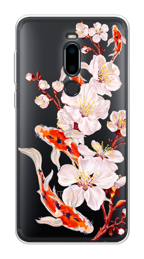 

Чехол на Meizu M8 "Карпы и сакура", Оранжевый;розовый;бежевый;прозрачный, 73150-1