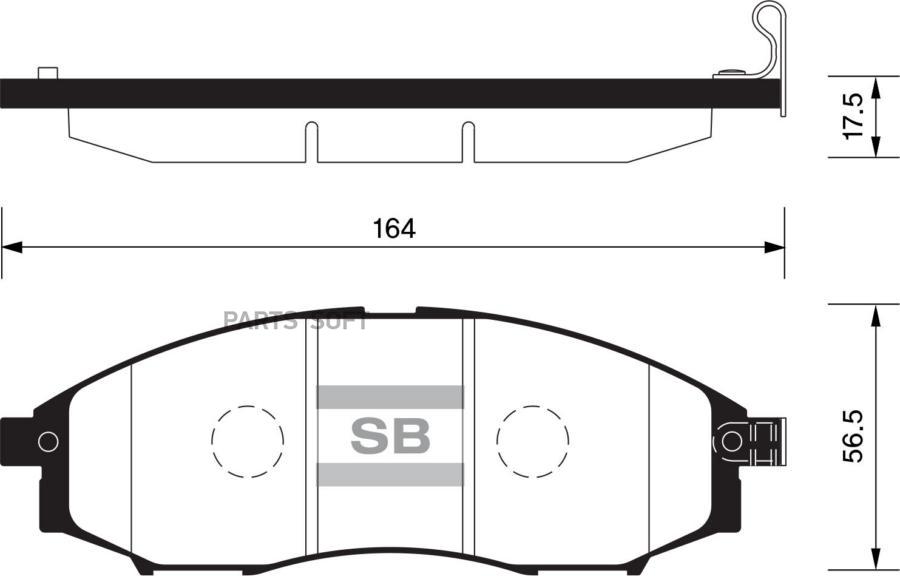 

Тормозные колодки Sangsin brake передние SP2078, SP2078
