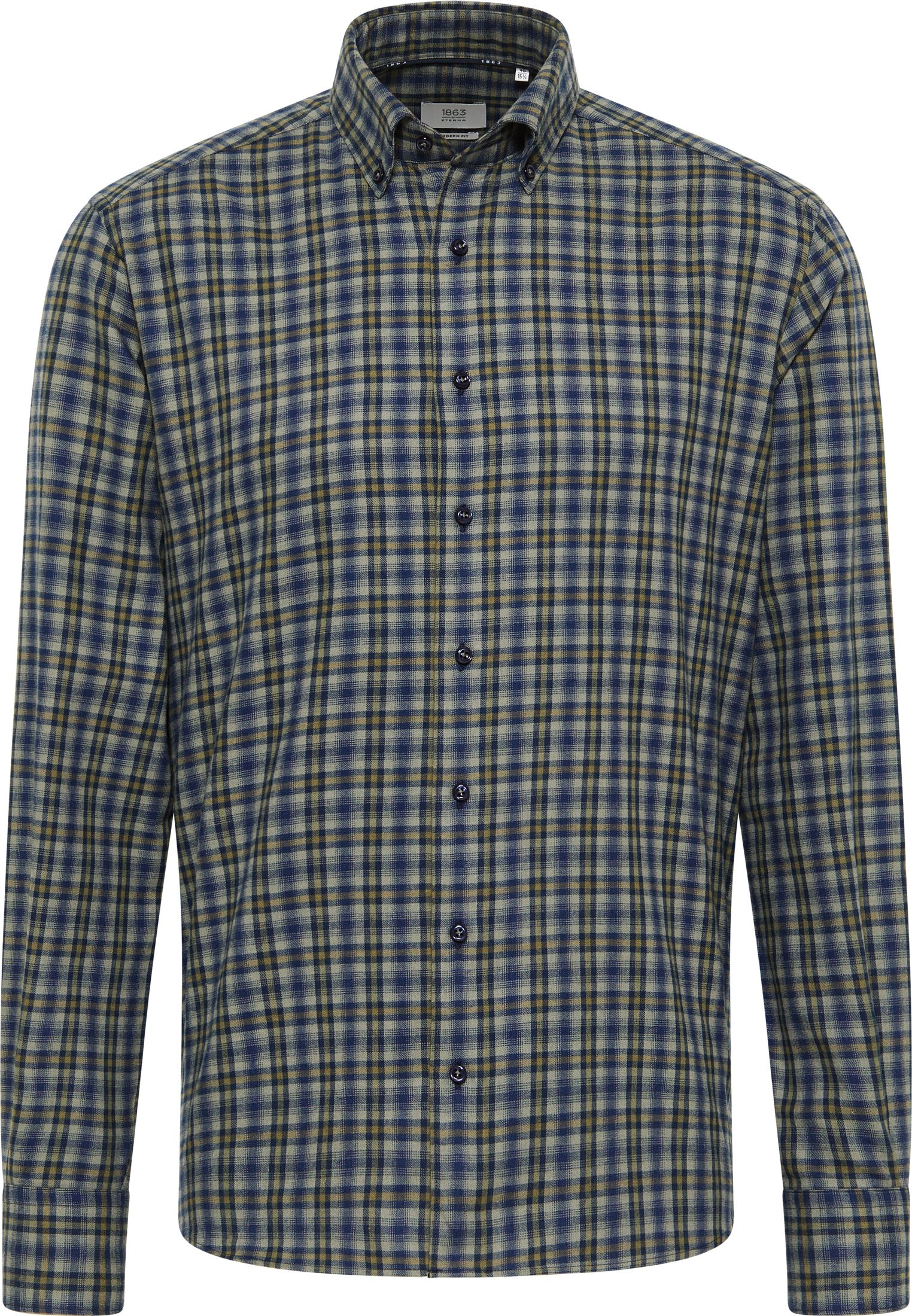 Рубашка мужская ETERNA 2554-36-XS14 синяя 42