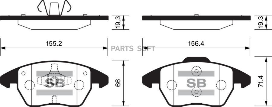 

Тормозные колодки Sangsin brake передние SP2098, SP2098