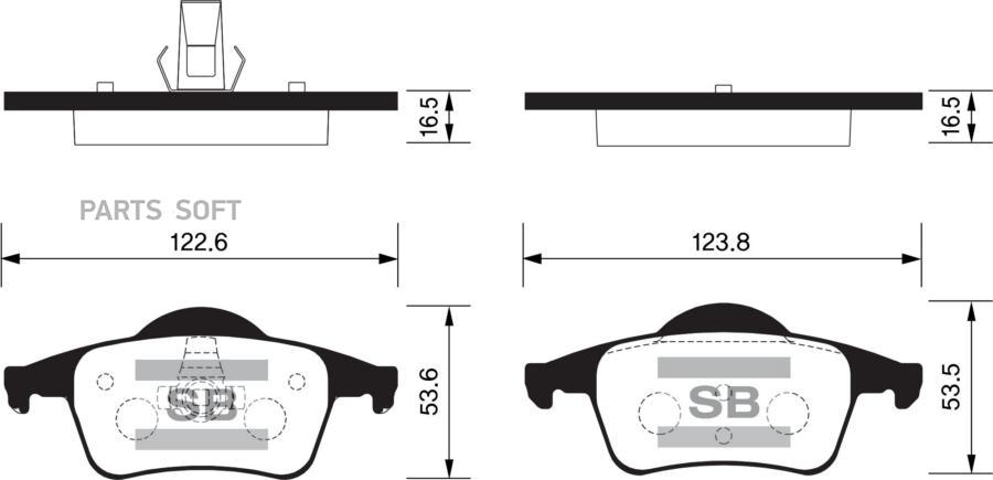 

Тормозные колодки Sangsin brake задние SP2123, SP2123