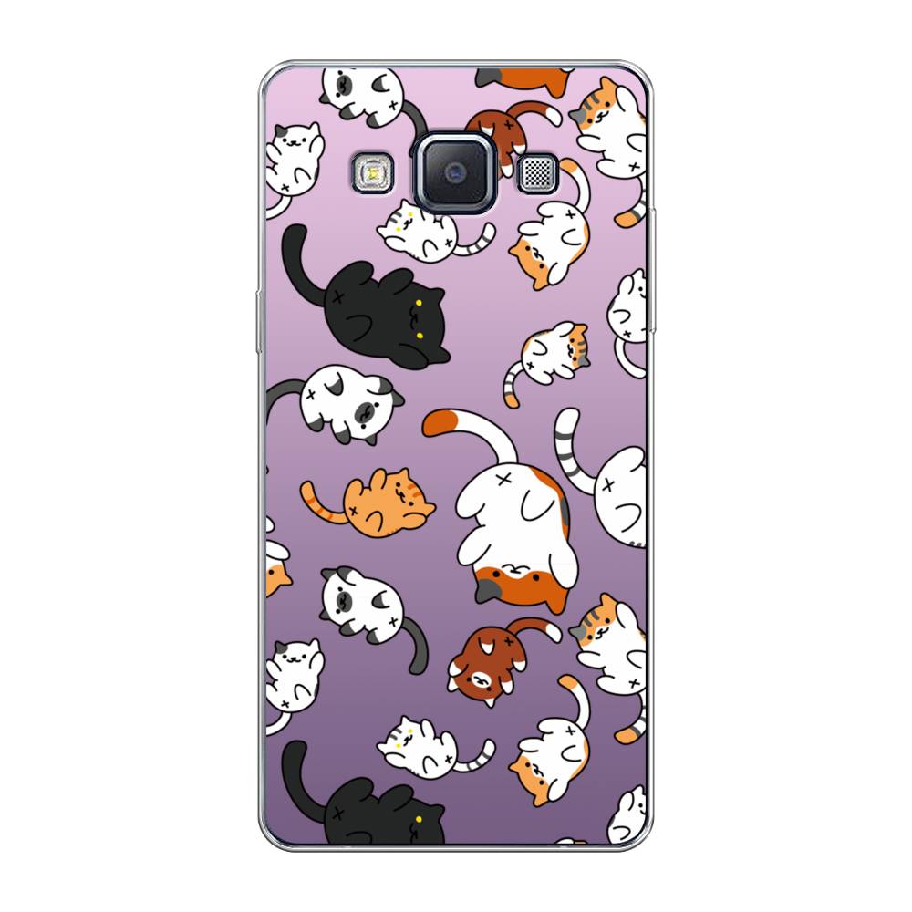 

Чехол Awog на Samsung Galaxy A5 / Самсунг A5 "Котопад", Фиолетовый;белый, 20450-7