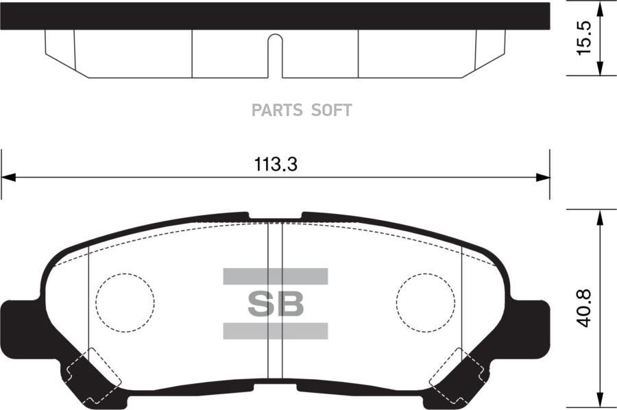 

Тормозные колодки Sangsin brake задние SP2136, SP2136