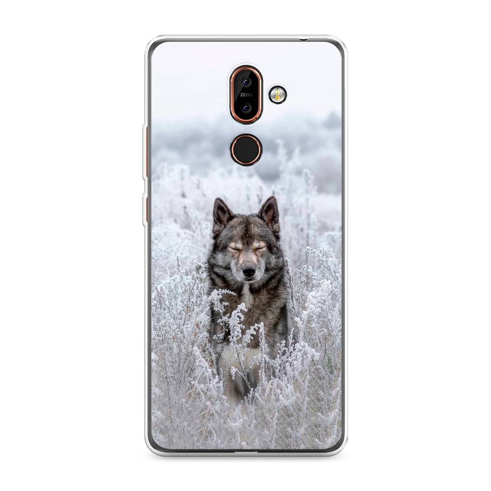 

Чехол Awog на Nokia 7 plus / Нокиа 7 plus "Волк в поле", Белый;черный, 121050-1