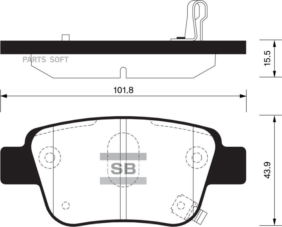 

Тормозные колодки Sangsin brake задние SP2184, SP2184