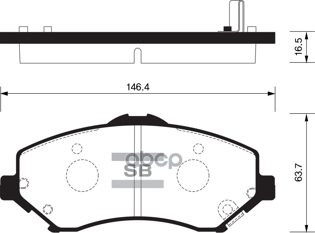 

Тормозные колодки Sangsin brake передние SP2185, SP2185