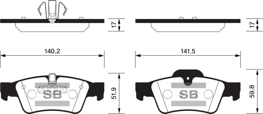 

Тормозные колодки Sangsin brake задние SP2190, SP2190