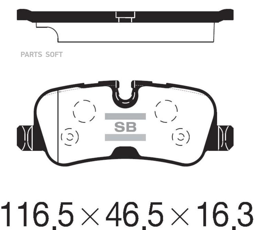 

Колодки задние LAND ROVE Discovery III/RR III/RR Sport 05-> SANGSIN BRAKE SP2234, SP2234