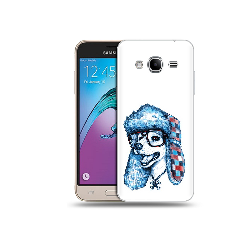 

Чехол MyPads Tocco для Samsung Galaxy J3 (2016) зимний пес (PT29089.580.362), Прозрачный, Tocco