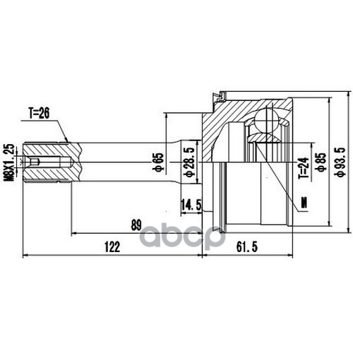 

ZIKMAR Z87341R Шрус Наружный 1шт