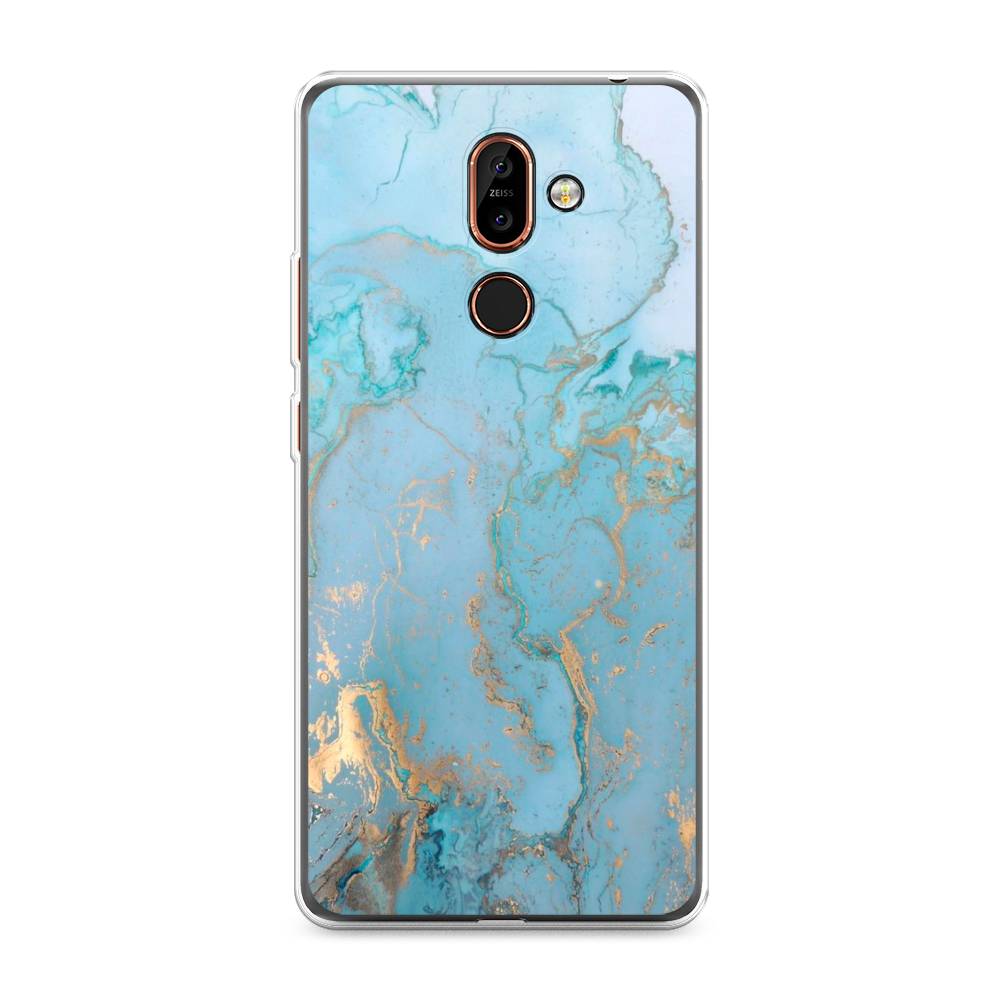 

Чехол Awog на Nokia 7 plus / Нокиа 7 plus "Голубой мрамор рисунок", 121050-3