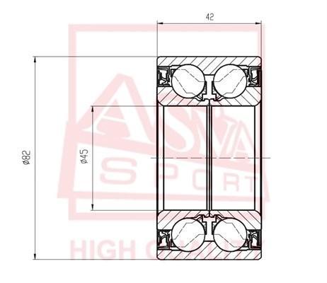 

Подшипник ASVA DAC45820042