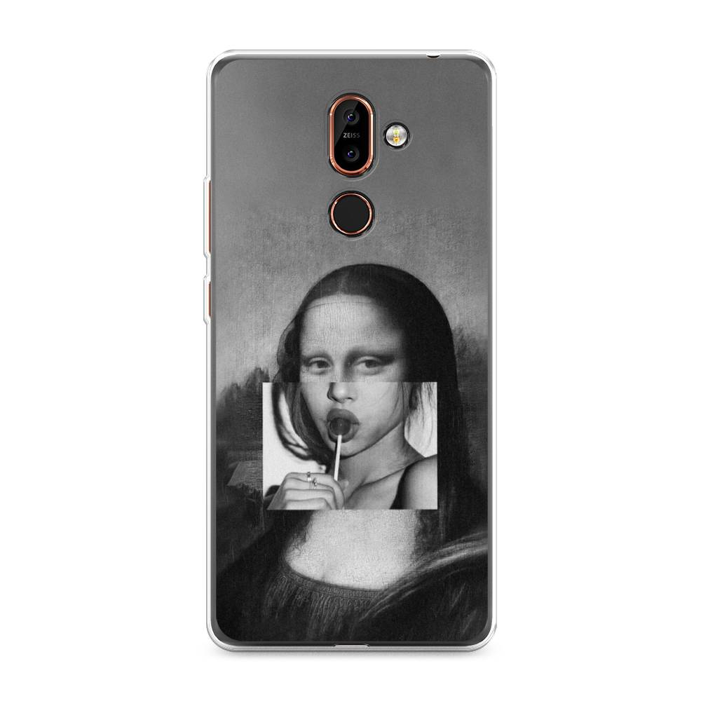 

Чехол Awog на Nokia 7 plus / Нокиа 7 plus "Mona Lisa sucking lollipop", Серый, 121050-9