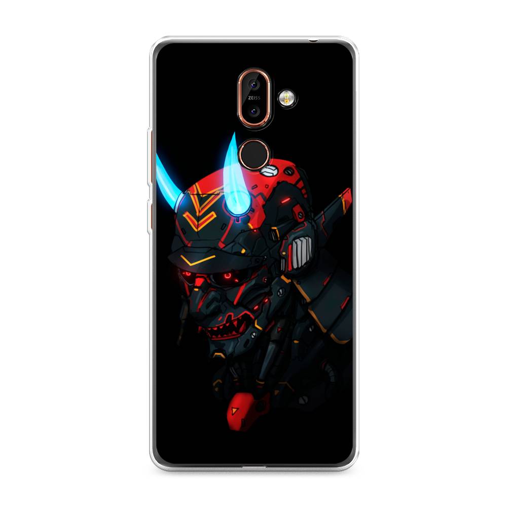 

Чехол Awog на Nokia 7 plus / Нокиа 7 plus "Неоновый самурай", Черный;красный;голубой, 121050-6