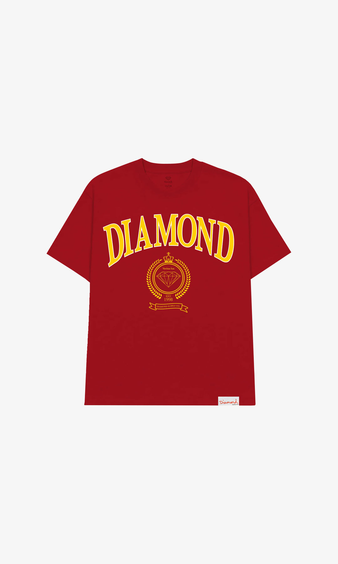 

Футболка мужская Diamond COLLEGE CREST красная 2XL, Красный, COLLEGE CREST