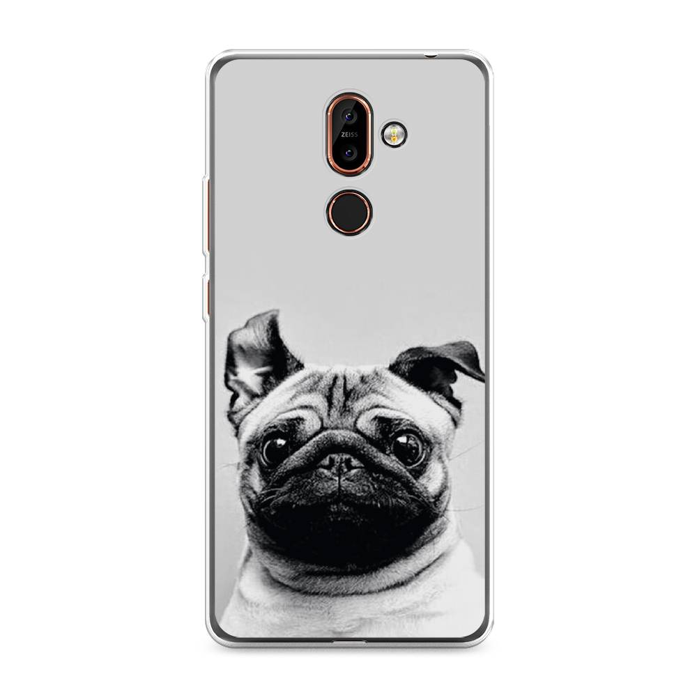 

Чехол Awog на Nokia 7 plus / Нокиа 7 plus "Ушастый мопс", Серый, 121050-1